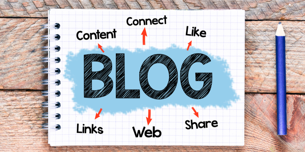 Blogging For SEO image showing the value that results. This includes links, shares and likes