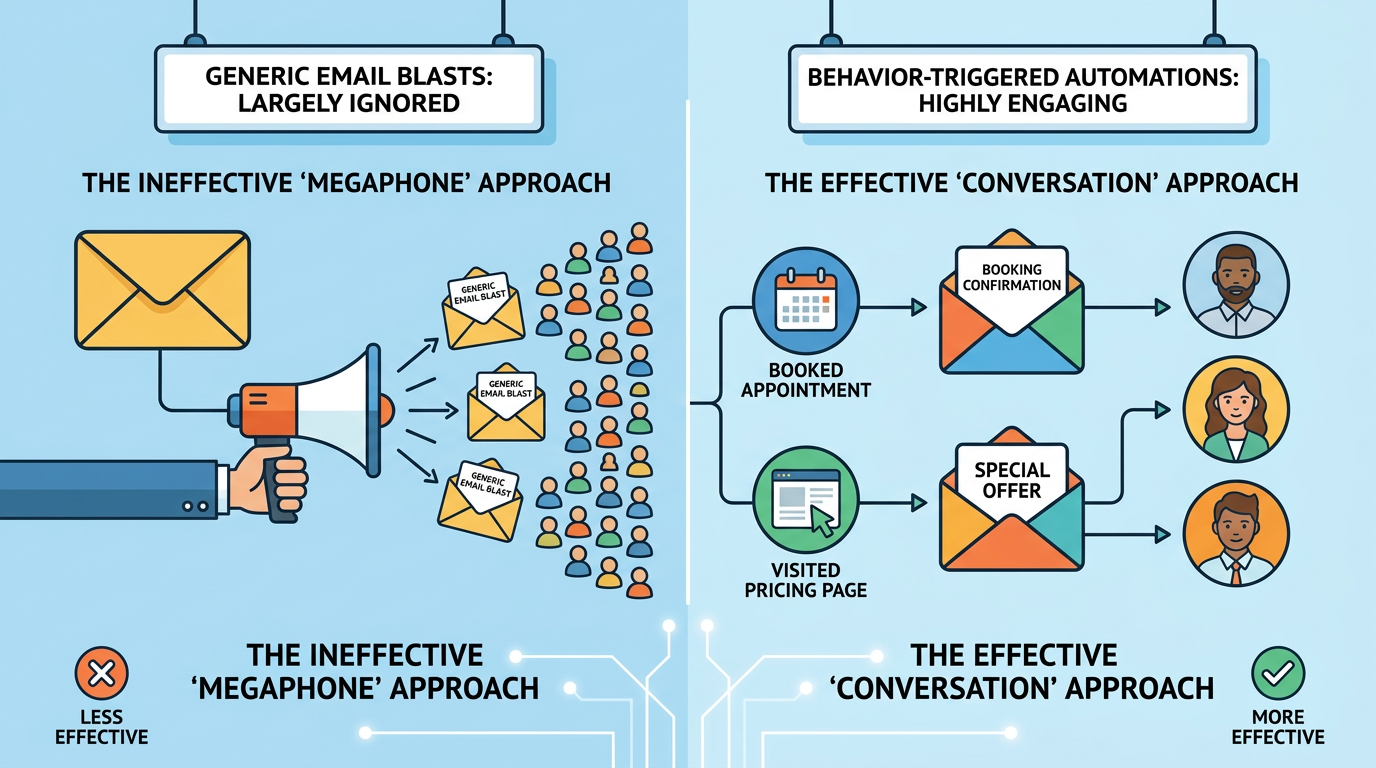 email automation triggers that actually drive bookings for service businesses